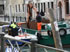 The police stopped a boat to give the driver a ticket.